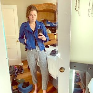 ZARA Electric Blue Faux Leather Jacket